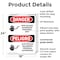 Signmission High Voltage Authorized Personnel Bilingual Danger Sign, Plastic, 18in W x 24in L, 2PK OS-2PACK-DS-P-1824-VS-1340 - alternate 7